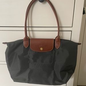 Charcoal Gray Longchamp Small Pliage Tote